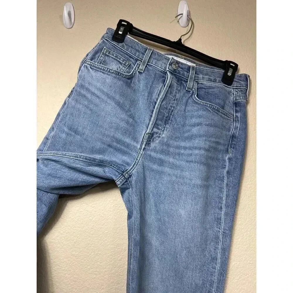Frank & Eileen Monaghan Jeans High Rise Button Fly Raw Hem Womens Size 29 - Picture 3 of 12